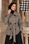Apolet Detailed Plaid Trench Coat Tsd260356 Brown - 3