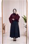 Zinnur Wide Sleeve Knitwear Tunic-Kr5076 Claret Red