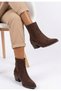 Voti Brown Suede Heeled Boots - 2