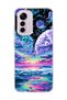 Mi 12 Lite Compatible Purple Planet Ocean Printed Transparent Phone Case