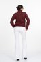 Women's Winter Burgundy Vittoria Gold Button Detailed Zippered Knitwear Cardigan 20326 - 5