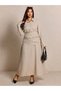Rochie maxi, bej - 4
