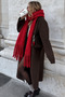 Premium Soft Touch Bouquet Glitter Detailed Scarf Red - 3
