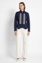 Embroidered Jacket 202718 - Dark Blue - 7