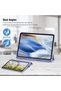 BluePeak Case for iPad 10th Generation 2022, 10.9 Inch, TPU Material, Trifold Stand, Pencil Holder, Protective Smart Cover (Blue Gray) - 4