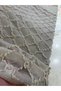 100% Cotton Textured Diamond Patterned Fringed Fabric – Natural Fabric for Dresses, Kimonos, and Home Textiles