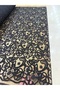Black Corded Guipure Lace Fabric – Floral and Shawl Motif Evening Dress Tulle Fabric - 3