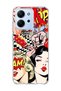 Redmi 15C Compatible Comic Book Women's Printed Transparent Phone Case