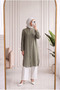 Nazcan Hakim Collar Slit Long Tunic-Ek1007 Green