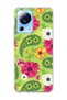 Mi 13 Lite Compatible Green Shawl Pattern Printed Transparent Phone Case
