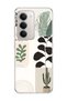 Redmi 15 Compatible Leaf Cactus Banner Printed Transparent Phone Case