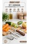 Bazaar-Turkey - 2-Piece Multifunctional Practical Kitchen Set – Wooden Look Peeler, Serrated Slicer & Bottle Opener Kitchen Helper - 4