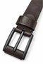 Men's dark brown 4 cm metal buckle jeans and fabric pants belt - 4
