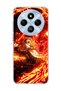 Redmi 14C Compatible Anime Flame Sword Printed Transparent Phone Case