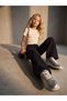 Girl's Ribbed Crop Design T-Shirt - 5