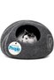 MEOWFIA Cat Cave - Merino Wool Bed for Indoor Cats (Dark Gray, Medium)