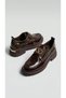 D26Ka-3280 Toka Deayli Genuine Leather 6cm Thick Sole Loafer Shoes for Women - 5