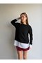 Women's Shirt Garnished Sweater - 2
