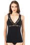 Women's Modal Fabric Lace Strap V-Neck 4-Piece Black, White Model Undershirt - 6