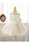 Baby Girl/Kid Princess Dress - 3D Floral Strap Tutu Dress with Big Bow on the Back - Birthday, Engagement, Special Occasion Outfit - 5