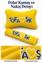 Tofaş Şahin Doğan Kartal Yellow Navy Blue Tofaşk Embroidered Car Neck Pillow and Seat Belt Pad Cover - 6