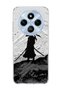Redmi 14C Compatible Samurai Black and White Printed Transparent Phone Case