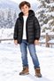 Boy's Train Track Windproof Hooded Coat - 3