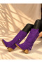 Rodeo Mor Dana Suede 6 cm Heel with Tassel Detail Women's Boots - 5