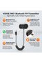 In-Car Wireless Bluetooth Receiver 3.5mm Aux Audio Adapter Hands-Free Calling Kit with Integrated Microphone - Black - 7