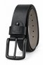 Men's black 3.5 cm metal buckle jeans and fabric trouser belt - 4