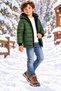Boy's Train Track Windproof Hooded Coat - 4