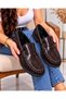 Women's Faux Leather Loafer Shoes with Oval Toe and Stitching Detail, Stylish Casual Shoes with Drawstring