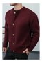 Men's Crew Neck Buttoned Knitwear Cardigan