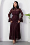High Collar Flounce Sleeve Lace Dress Dks1473 - 6