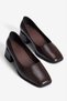 Women's High Heel Shoes Square Toe Thick Heel Margo Brown