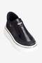 Women's Croco Sneaker with Nubuck and Rubber Detailing, Thick Sole, Enna Black - 5