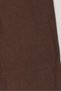 Women Regular Fit Textured Straight Leg Pants, Brown - 5