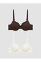 Lcw Dream Ecru Underwire Half Padded T-Shirt Bra 2-Pack