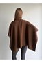 Women's Turtleneck Poncho Sweater - 4