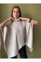 Women's Turtleneck Poncho Sweater