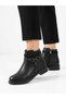 Women's Black Zippered Stylish and Comfortable Non-Slip Sole Daily Boots