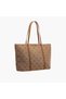 Monogram Print Tote Bag with Zip Closure - 4
