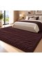 Premium Soft Shaggy Fur Rug – Plush Fluffy Carpet for Living Room & Bedroom, Modern Solid Colour, Wine - 3