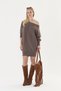 Mink Single Shoulder Sweater Dress - 4