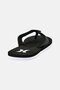 Men Brand Logo Slip On Slippers, Black - 3
