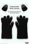 Women's Black Winter Soft Textured Knit Gloves, Touch Screen Compatible, Cold-Protecting, Warm Gloves for Phone and Tablet Use