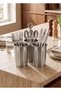 Chrome 3-Compartment Galvanized Presentation Tray with Handle 25 cm - 2