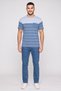 Men Crew Neck Stripe Short Sleeve T-Shirt, Multicolor - 2