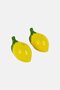 Lemon Ceramic Salt And Pepper Shakers, Yellow - 2