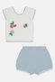 Toddlers Girl Knitted Top And Shorts Set, Multicolor - 3